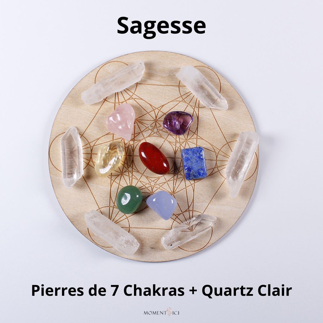 Plateau 7 Chakras en Pierres Naturelles 8 Modèles - Biloria