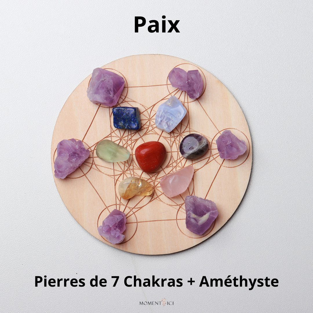 Plateau 7 Chakras en Pierres Naturelles 8 Modèles - Biloria