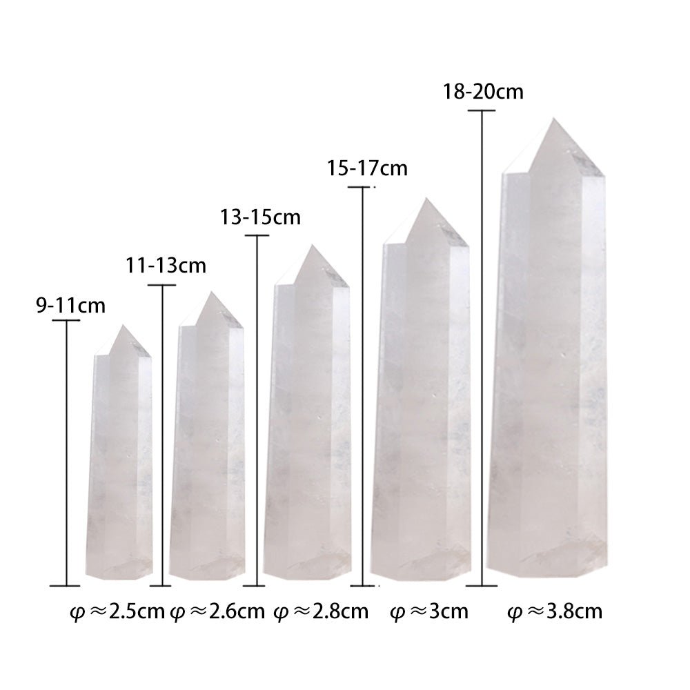 Pointe Purification Cristal de Roche 9 à 20 cm - Biloria