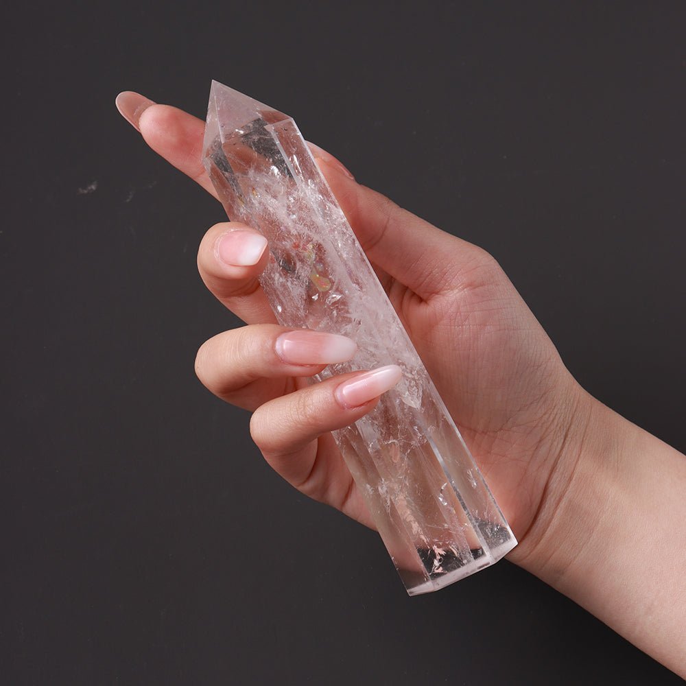 Pointe Purification Cristal de Roche 9 à 20 cm - Biloria