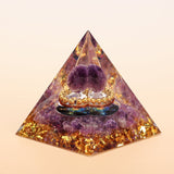 Pyramide Orgonite Améthyste 6 cm – Protection et Sérénité - Biloria