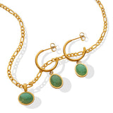 Quand la sérénité rencontre l'élégance : boucles d'oreilles Aventurine - Biloria