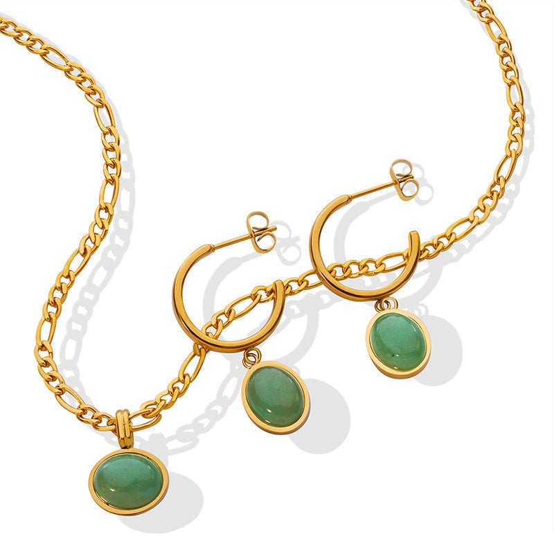 Quand la sérénité rencontre l'élégance : boucles d'oreilles Aventurine - Biloria