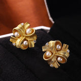 Set Collier et Boucles d'Oreilles Perle Versailles Plaqué Or 18K - Biloria