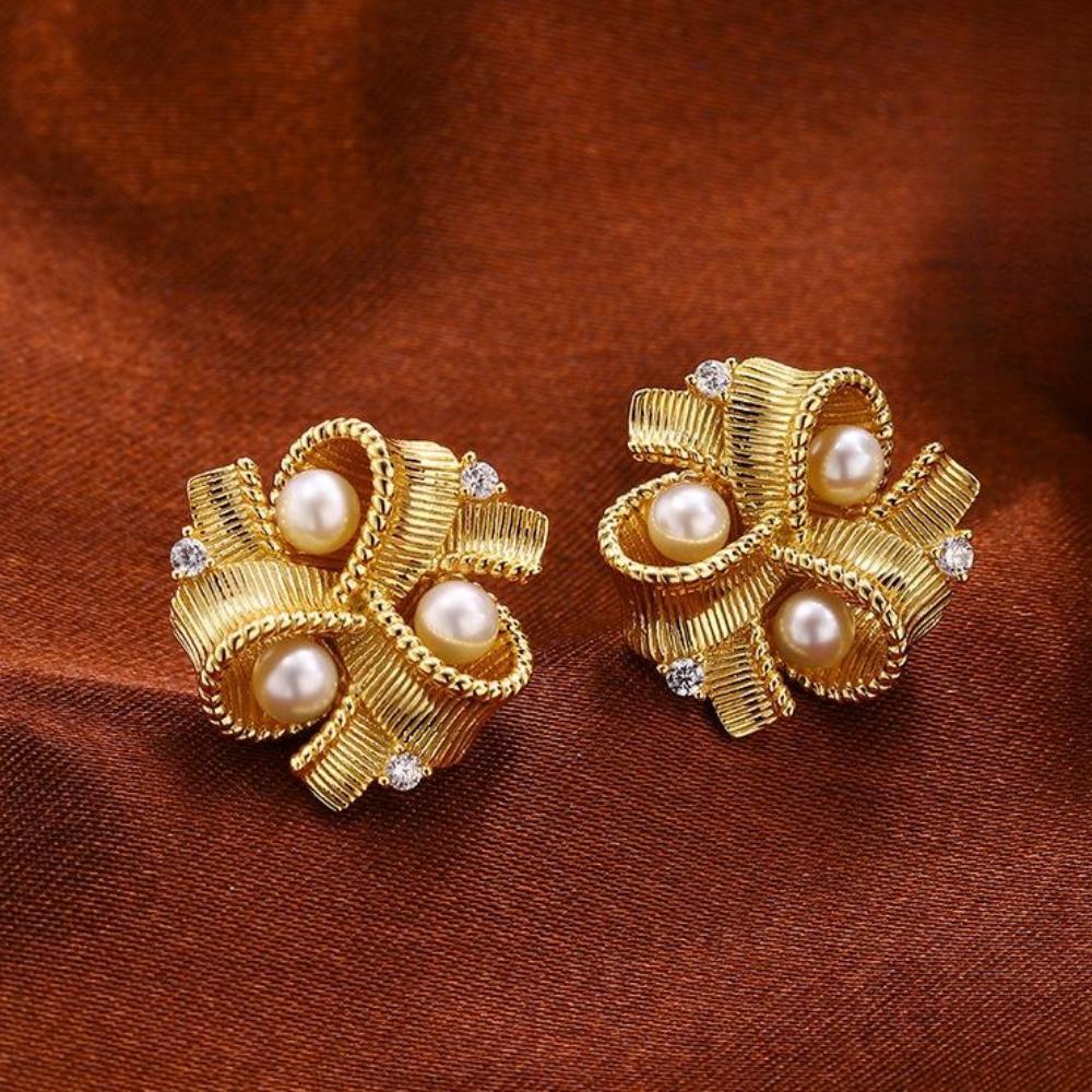 Set Collier et Boucles d'Oreilles Perle Versailles Plaqué Or 18K - Biloria