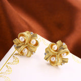 Set Collier et Boucles d'Oreilles Perle Versailles Plaqué Or 18K - Biloria